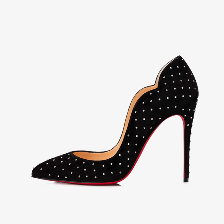 Elegant Black Suede Effect Pump - ARNO CONTI