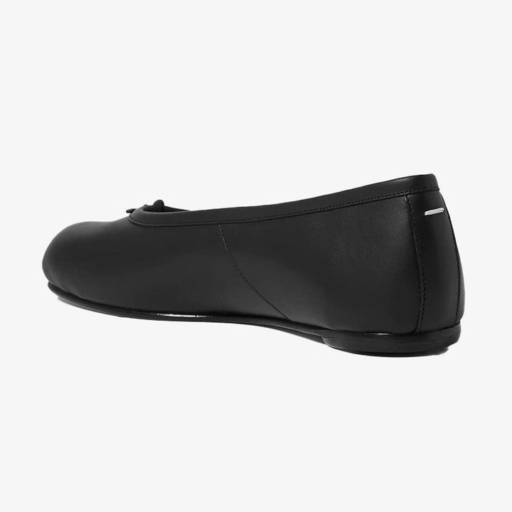 Black Split-toe Mules with Knot Detail - Arno Conti Shoe