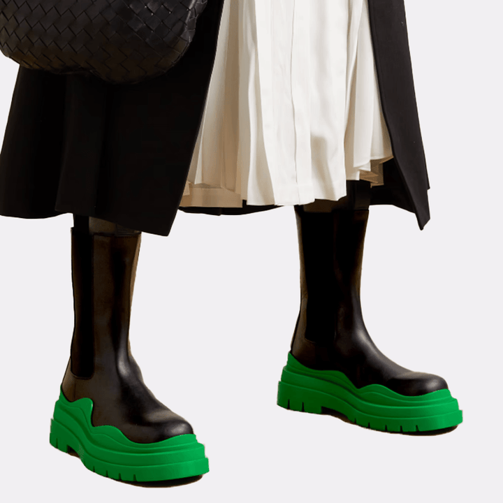 Black/Green Chelsea Boots - Arno Conti Shoe