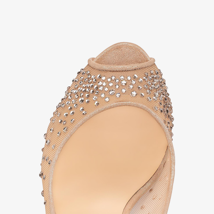 Nude Mesh and Strass Pumps - ARNO CONTI