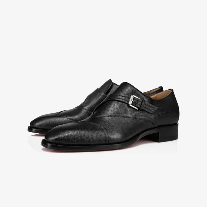Mens Black Monk Strap Casual loafers - ARNO CONTI