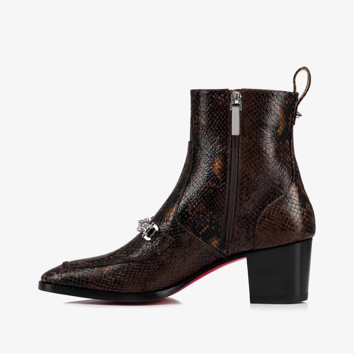 Western-Inspired Brown Calfskin Boot - ARNO CONTI