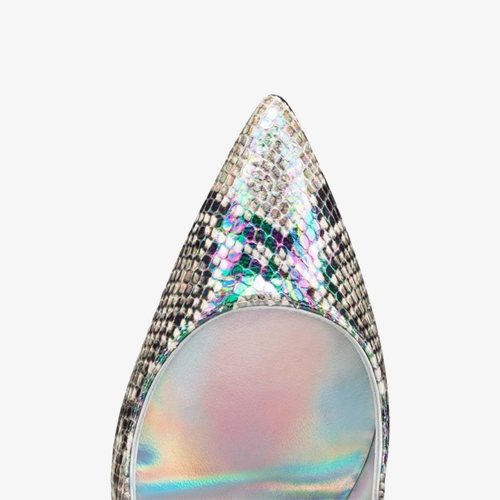 Silver Calf Leather Fashionable High Heels - ARNO CONTI