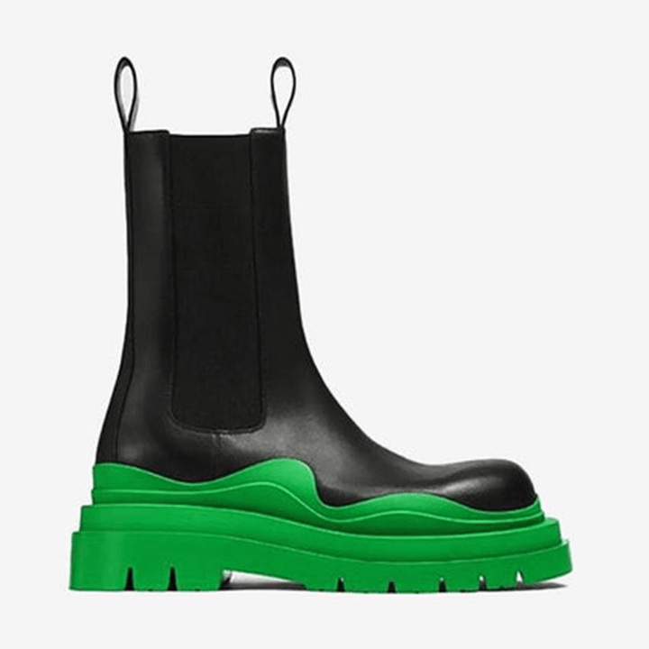 Black/Green Chelsea Boots - Arno Conti Shoe