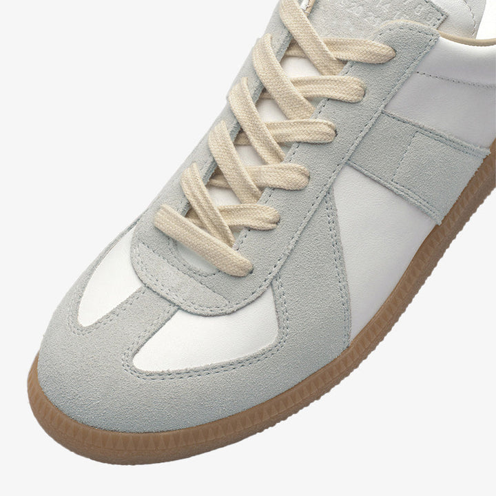 Mint Green and White Leather Sneakers - Arno Conti Shoe