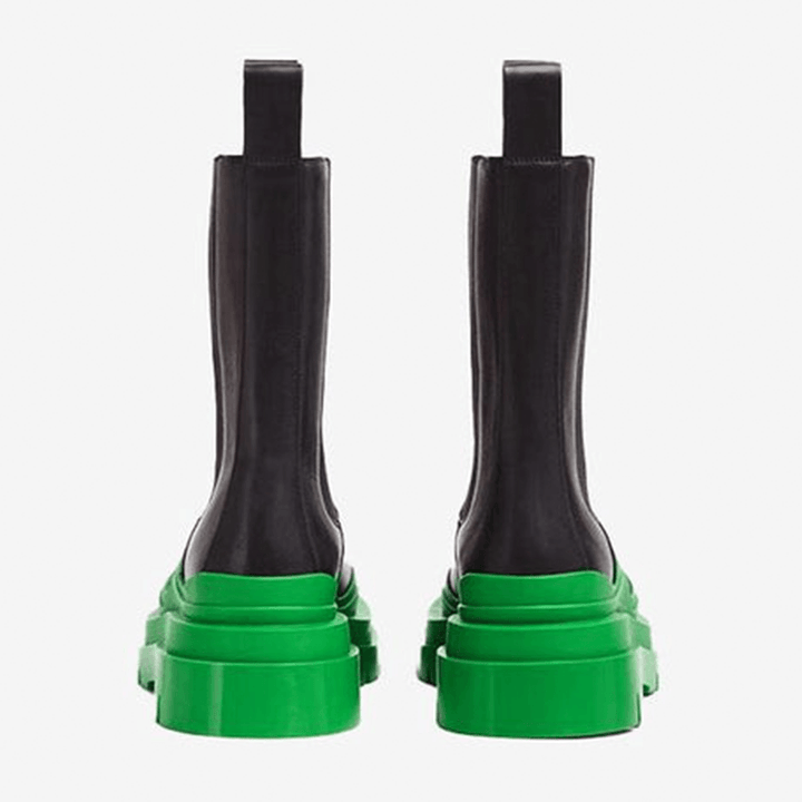 Black/Green Chelsea Boots - Arno Conti Shoe