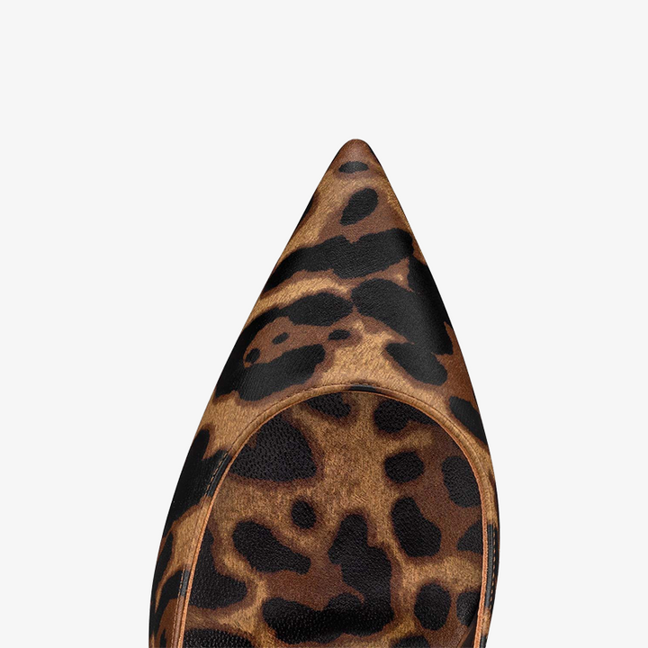 Leopard Print Calfskin Pump Pointed Toe - ARNO CONTI