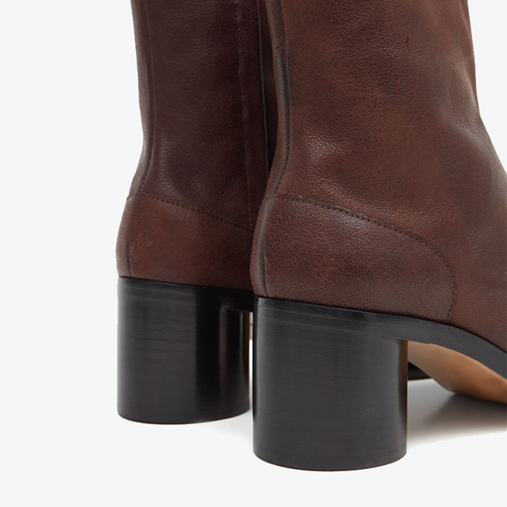 Chocolate Split-Toe Ankle Boots - Arno Conti Shoe