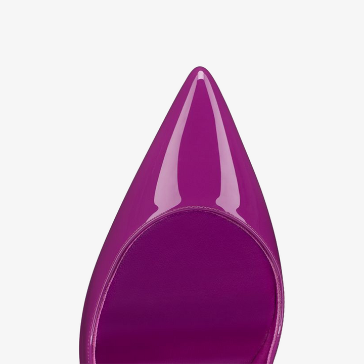 Purple Patent Leather Pump with Gold Heel - ARNO CONTI