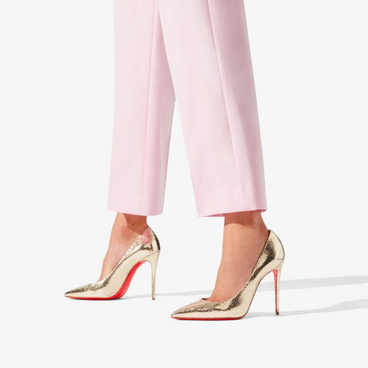 Silver Metallic Embossed Patent Leather Pump - ARNO CONTI