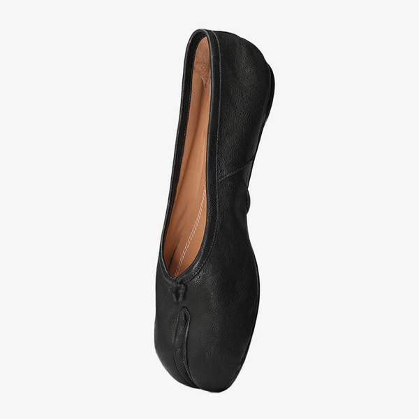 Split-toe Calf Leather Ballet Flats - Arno Conti Shoe