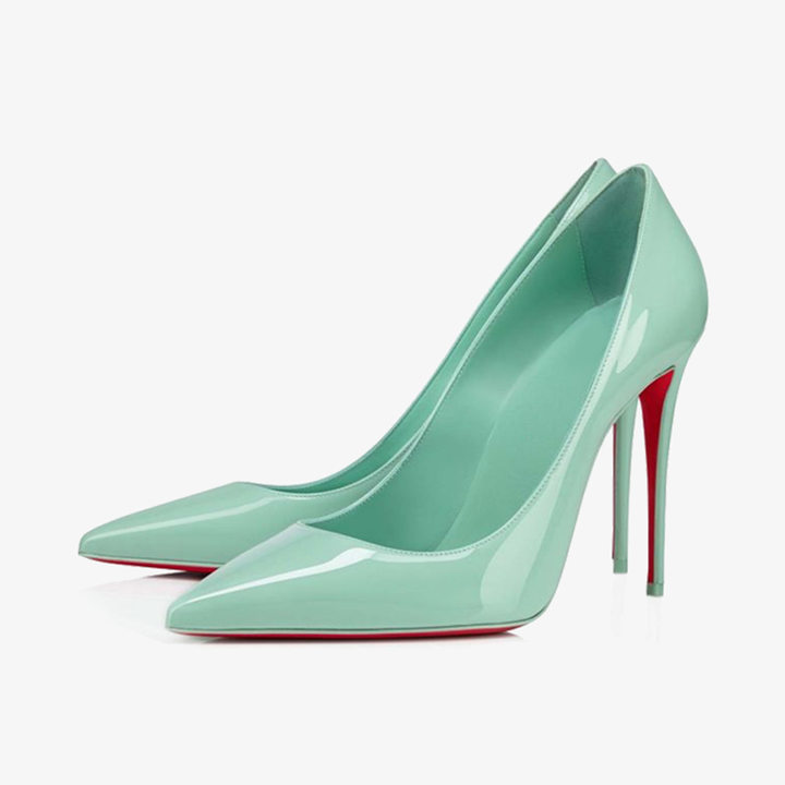 Mint Green Patent Leather Pumps - ARNO CONTI