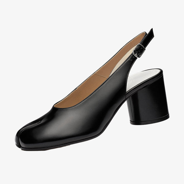 Patent Leather Block-Heel Slingbacks - Arno Conti Shoe