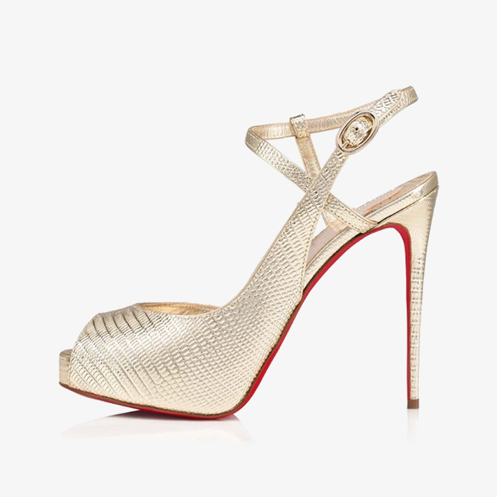 Gold Embossed Calf Leather Pump - ARNO CONTI