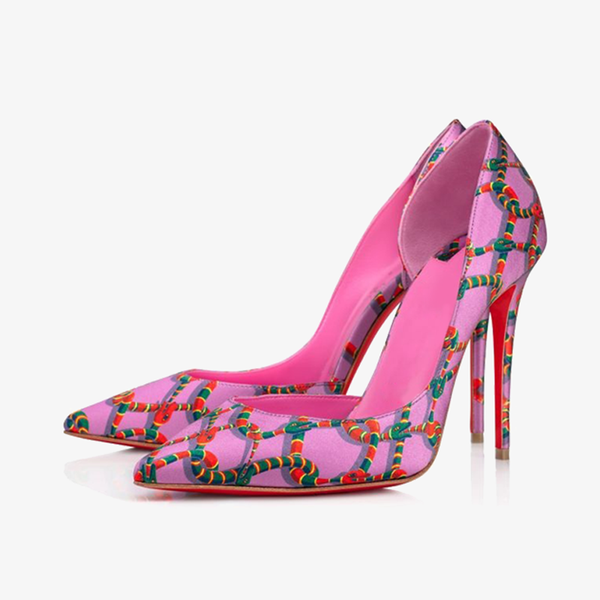 Pink satin Pump with Low-Cut Vamp - ARNO CONTI