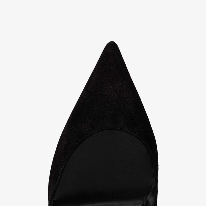Black Velvet Pump with Ankle Laces - ARNO CONTI