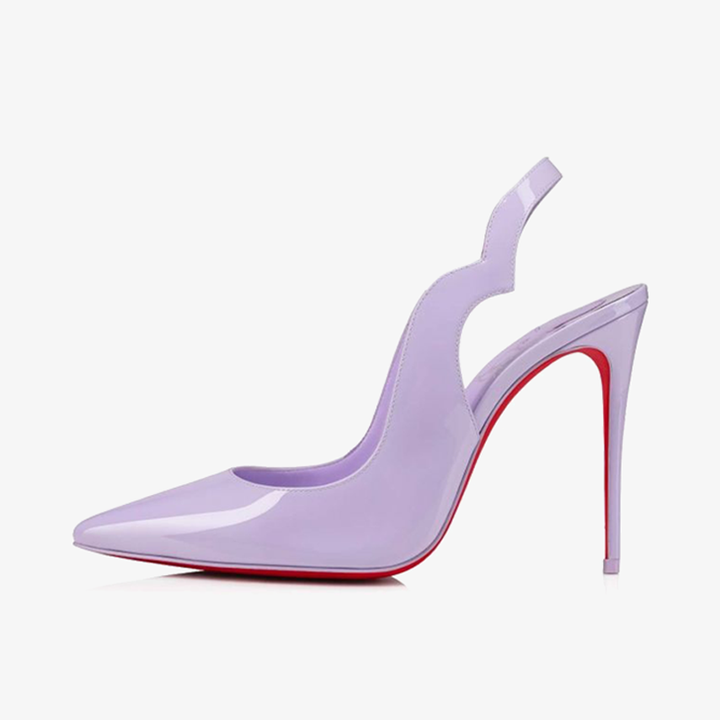 Lilac Smoke Patent Leather Stiletto - ARNO CONTI