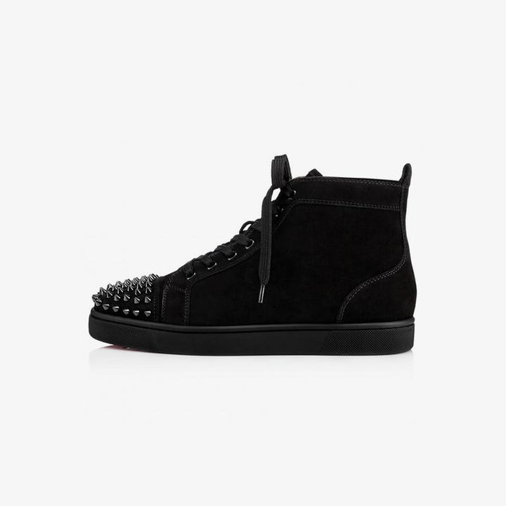 Spikes Suede Flat High-top Sneakers - ARNO CONTI