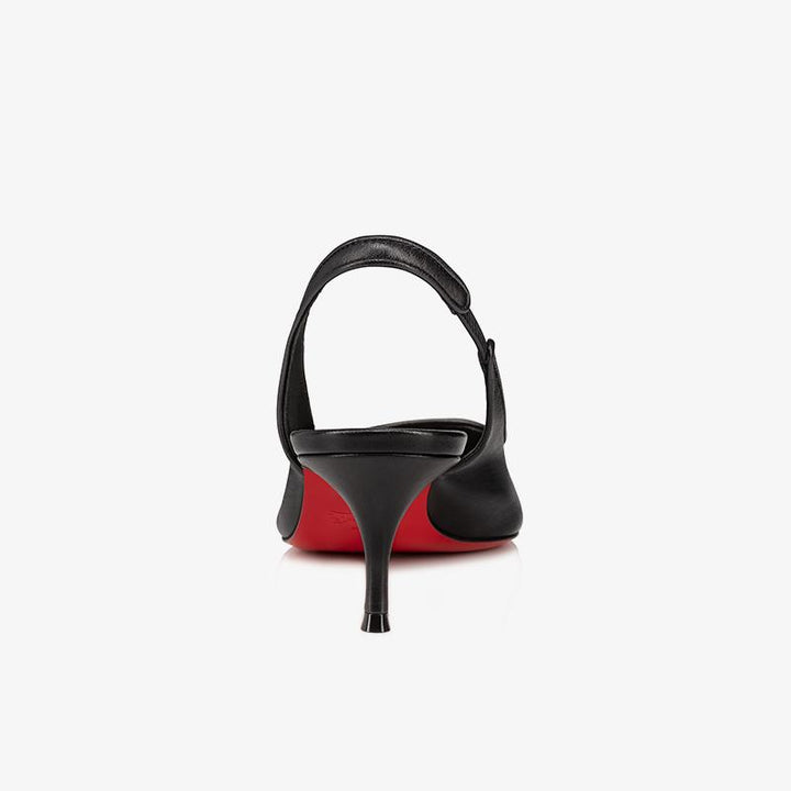 Timeless Black Leather Slingback Pumps - ARNO CONTI