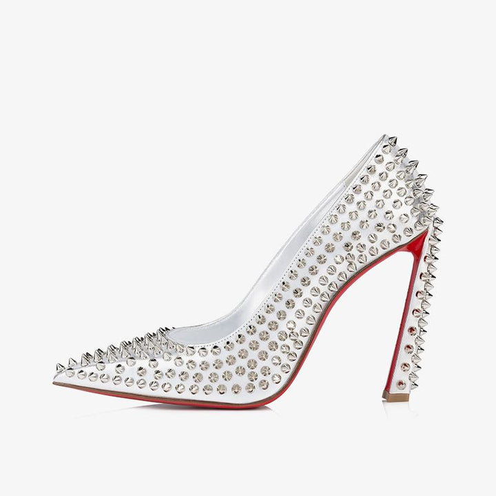 Unique Iridescent Silver Spiked Pump - ARNO CONTI