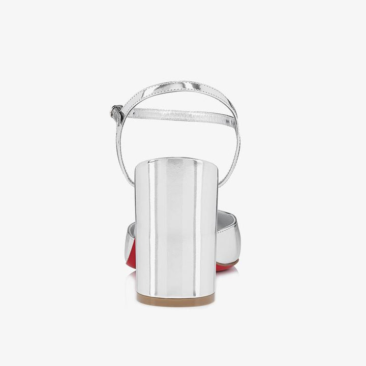 Silver Mirro-Effect Leather Pump - ARNO CONTI