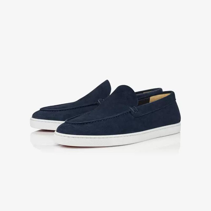 Navy Suede Slip-On Sneaker - ARNO CONTI