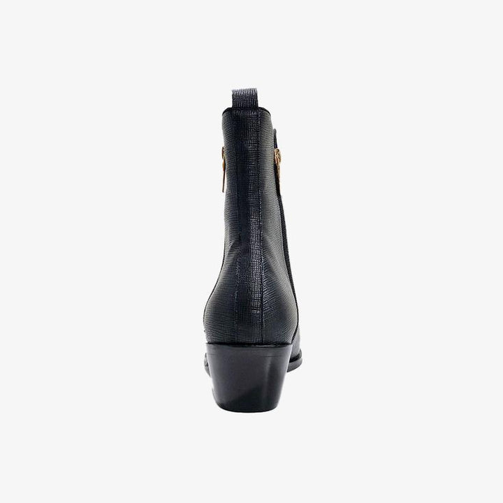 Men's Black Zipper Boots - Arno Conti Shoe