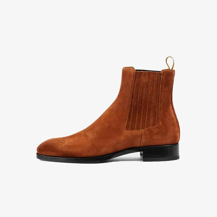 Micro Suede Upper Round Toe Boots - Arno Conti Shoe