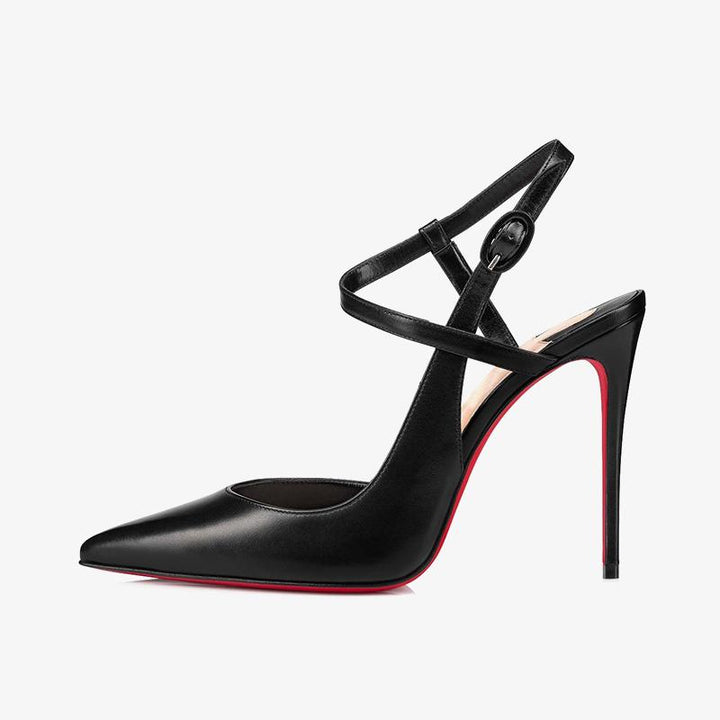 Glossy Leather Stiletto Pumps - ARNO CONTI