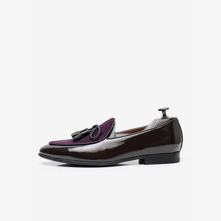 Patent Leather Tassel Loafers - Arno Conti Shoe