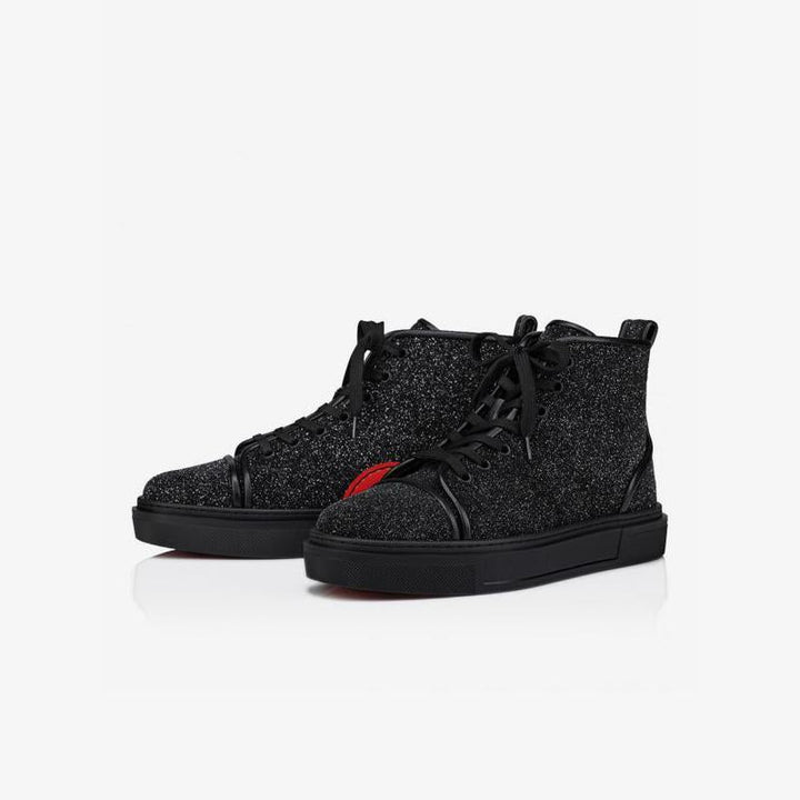 High Top Glitter Lace Up Sneakers - ARNO CONTI