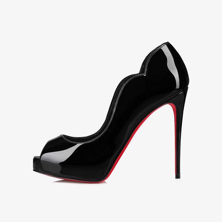 Black Patent Leather Pumps with 120 mm - ARNO CONTI