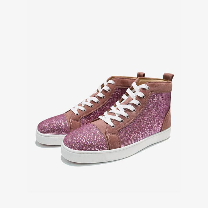 Suede strass pink sneaker - ARNO CONTI