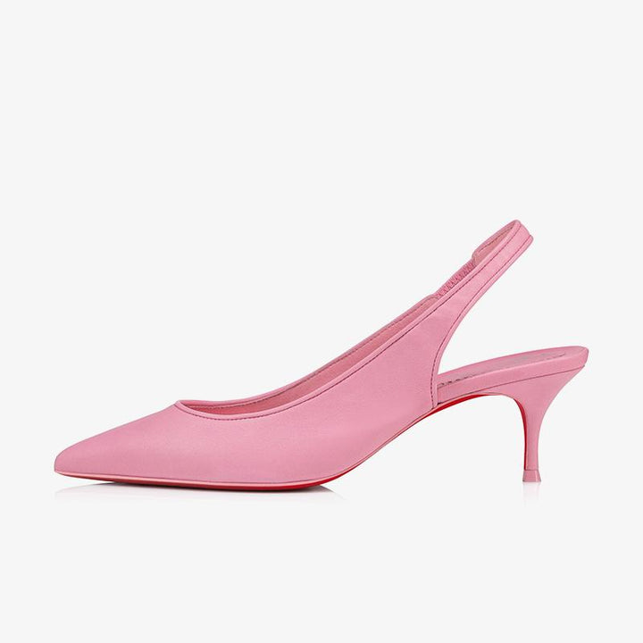 Modern Pink Leather Slingback Pump - ARNO CONTI