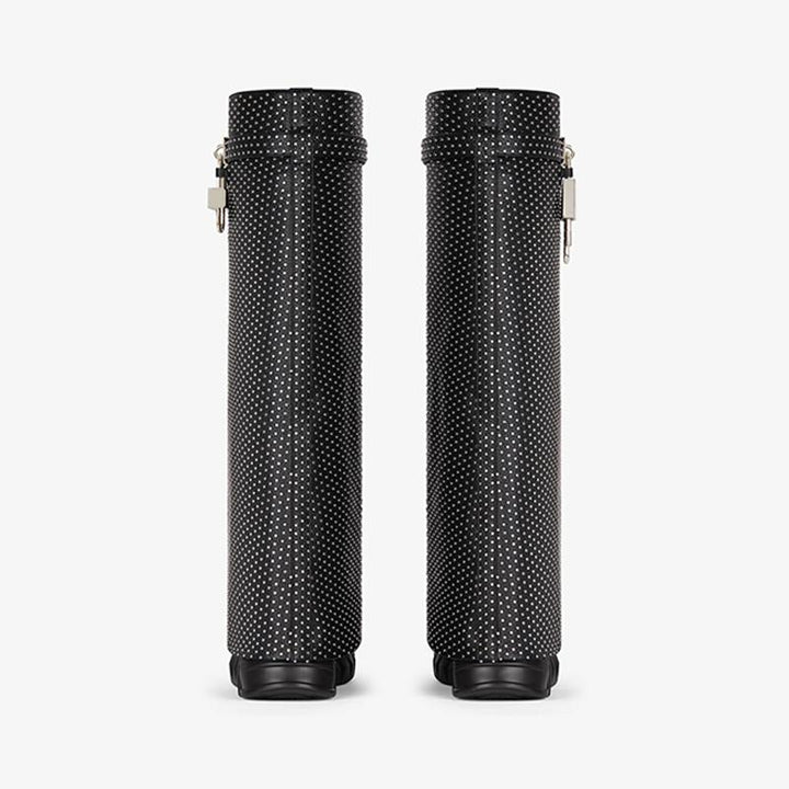 Refined Black Calf High Boots 80mm - Arno Conti Shoe