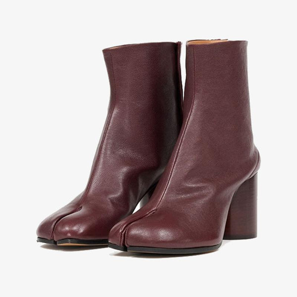 Tabi Leather Ankle Boots in Autumn Brown - Arno Conti Shoe