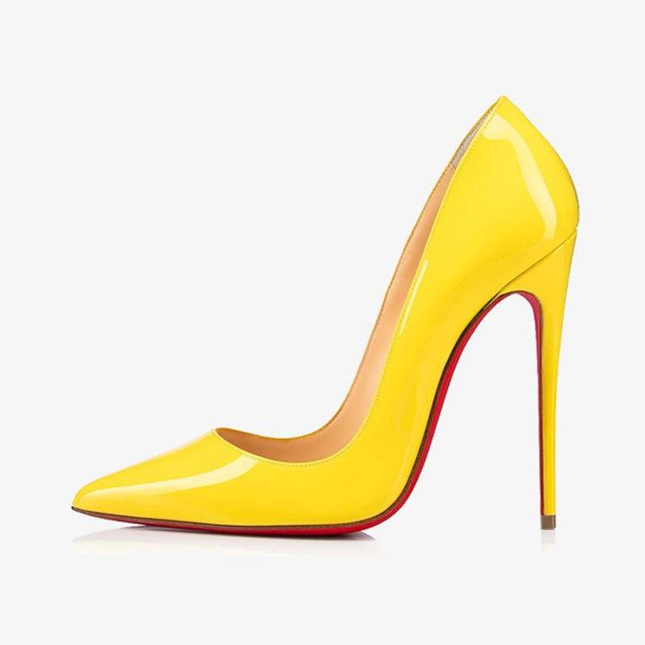 Sophisticated Yellow Patent Leather Pump - ARNO CONTI