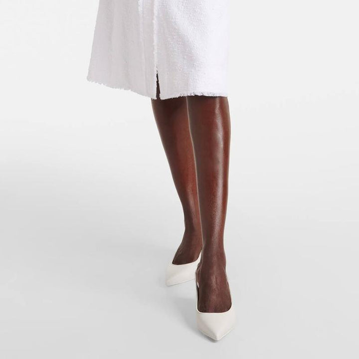 Elegant White Leather Slingback Pumps - ARNO CONTI