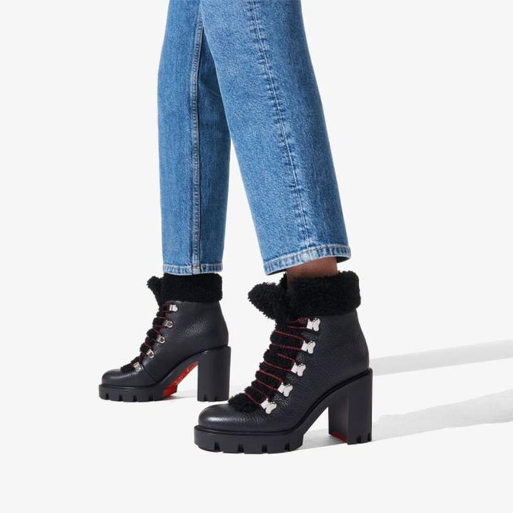 Textured Black Ankle Boots - ARNO CONTI