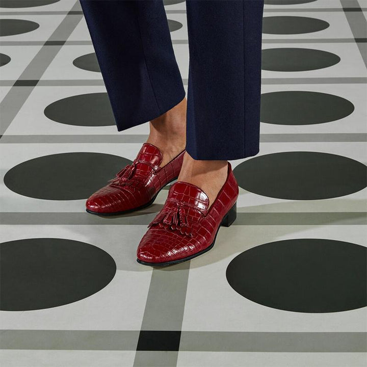 Leather Loafers with Tassel Detail - Arno Conti Shoe