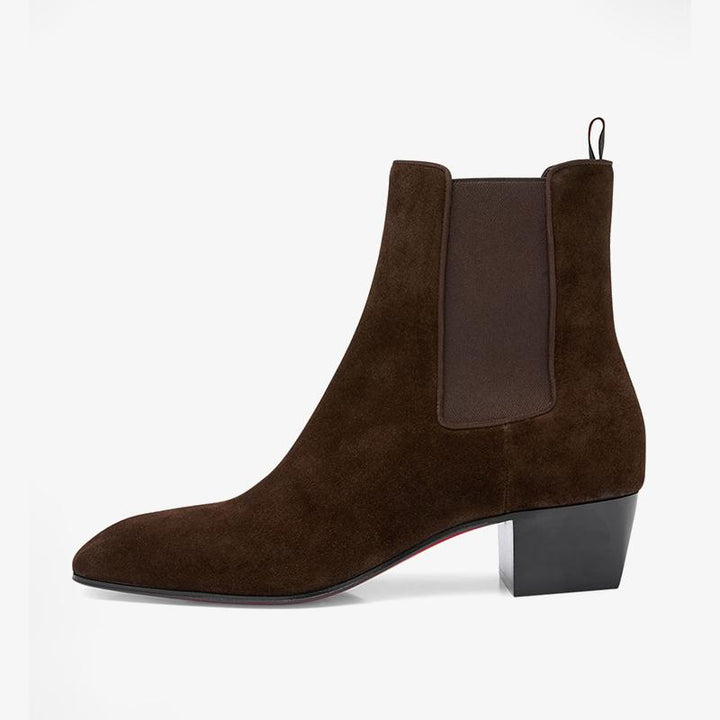 Dark Brown Suede Ankle Boots - ARNO CONTI