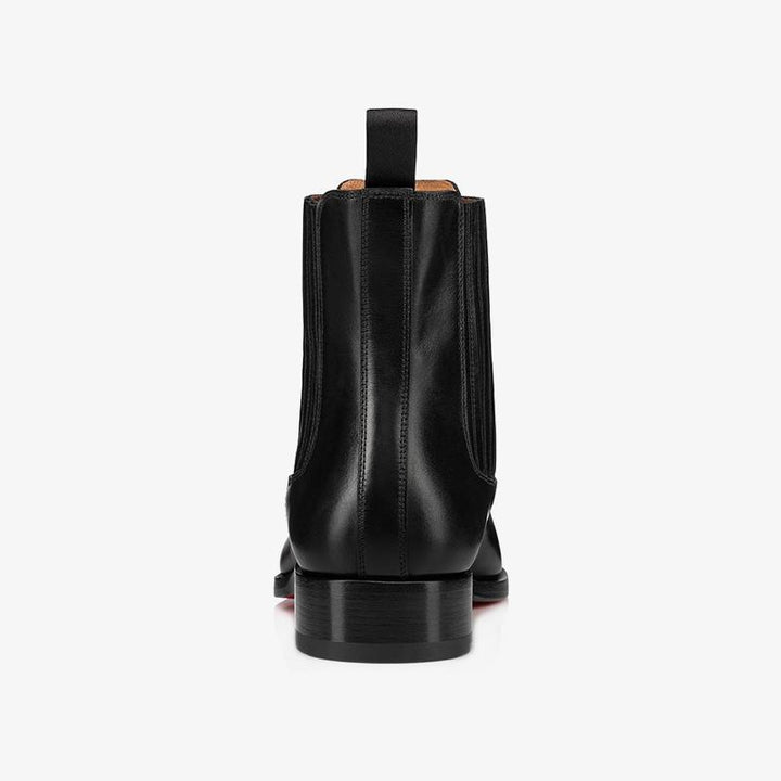 Perforated Toe Black Ankle Boot - ARNO CONTI