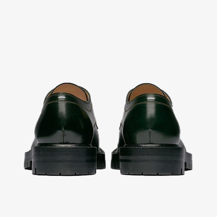 Dark Green Split-toe Laced Brogue Shoes - Arno Conti Shoe