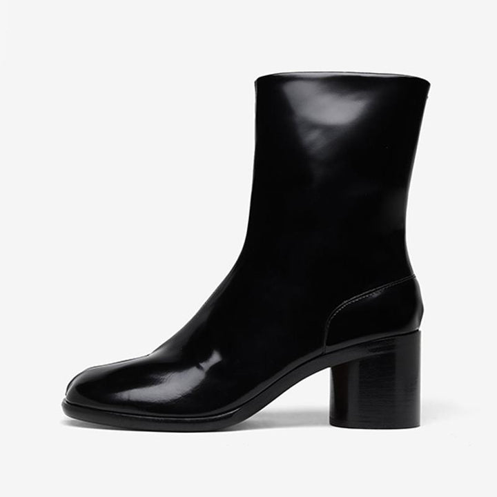 Vintage Leather Split-Toe Ankle Boots - Arno Conti Shoe