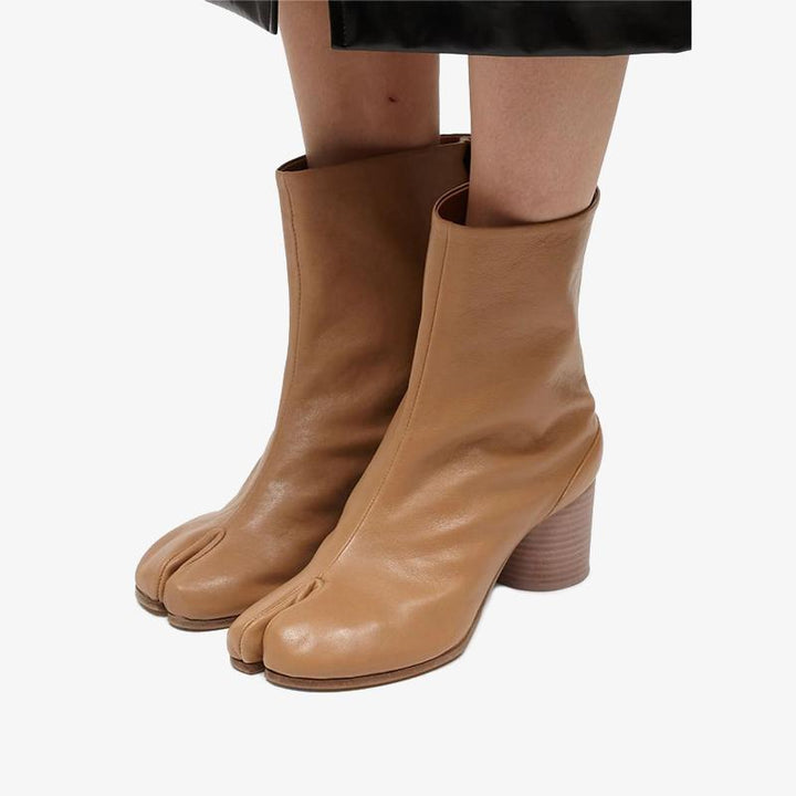 Elegant Calf Leather Tabi Ankle Boots - Arno Conti Shoe