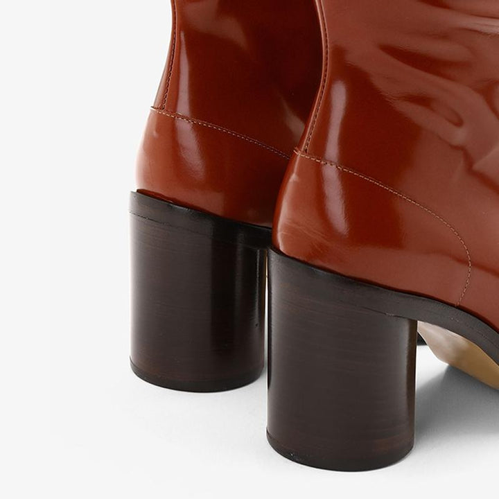 Brushed Leather Knee-High Riding Boots - Arno Conti Shoe