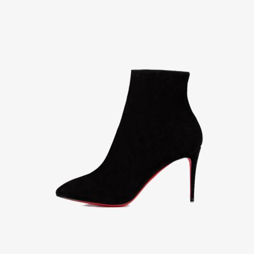 Black Suede Stiletto Boots - ARNO CONTI