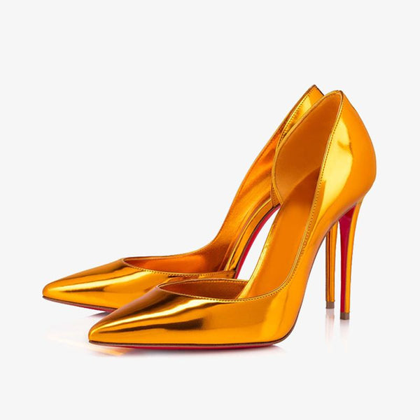 Gold Patent Leather Pump - ARNO CONTI