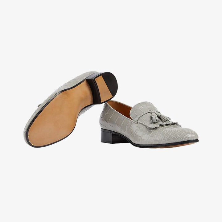 Leather Loafers with Tassel Detail - Arno Conti Shoe