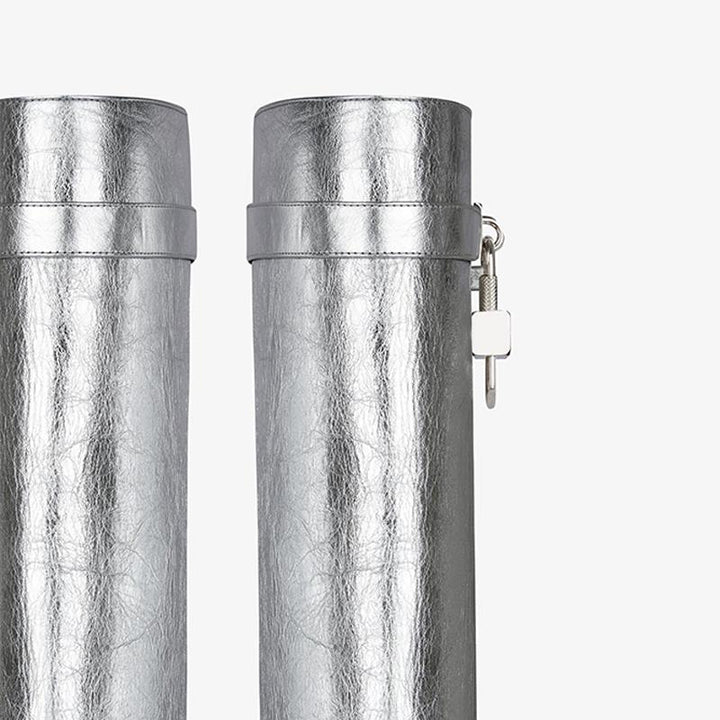 Sleek Silvery High Boots - Arno Conti Shoe